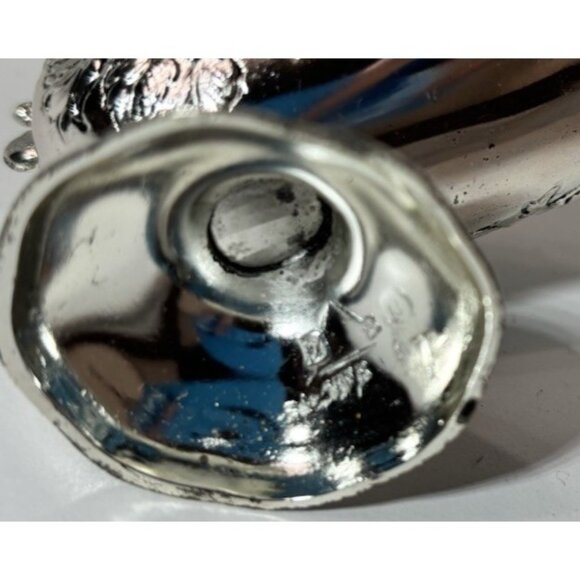 Vintage Silver Plate Salt Scuttle Bowl Roses Design 2.5” – No Spoon Set of 2 - Picture 6 of 7